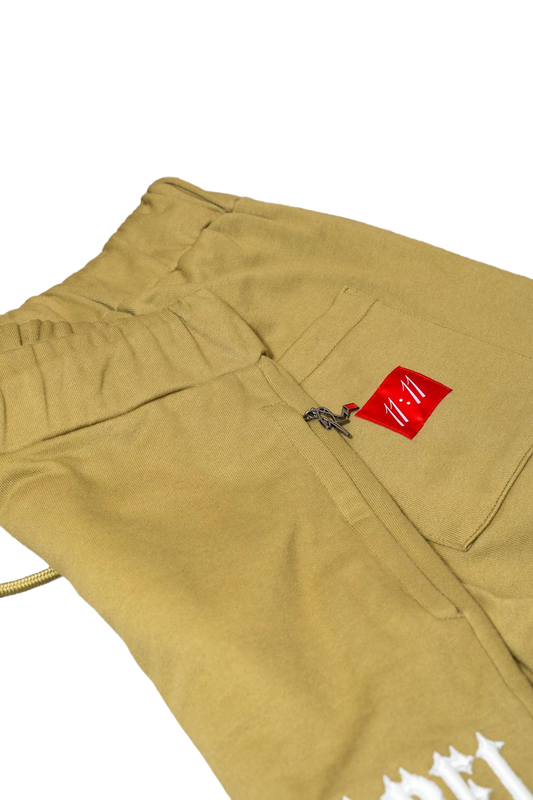 [ RED LABEL GARMENTS] GREEN GLOW IN THE DARK WING HEAVYWEIGHT PANTS