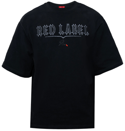 [Red Label Edition] Premium Black Reflective OverSized T-Shirt