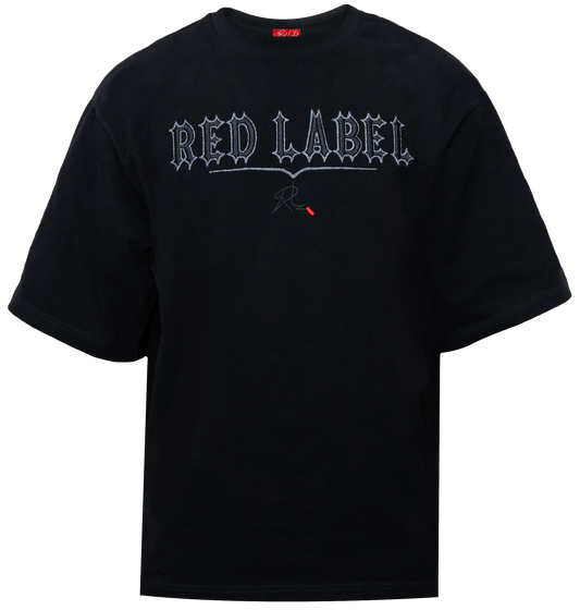 [Red Label Edition] Premium Black Reflective OverSized T-Shirt