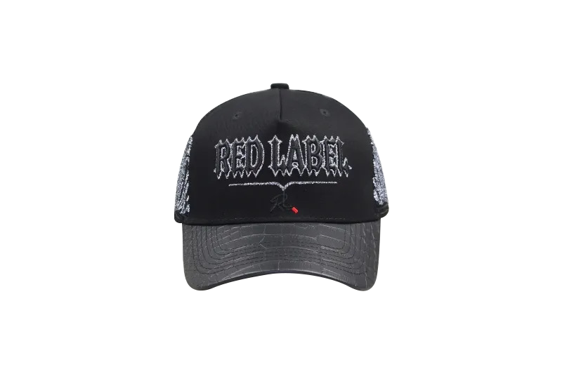 [Red Label Edition] Black Sophisticated Hat With Reflective Wings.