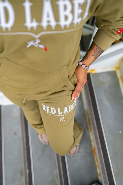 [ RED LABEL GARMENTS] GREEN GLOW IN THE DARK WING HEAVYWEIGHT PANTS