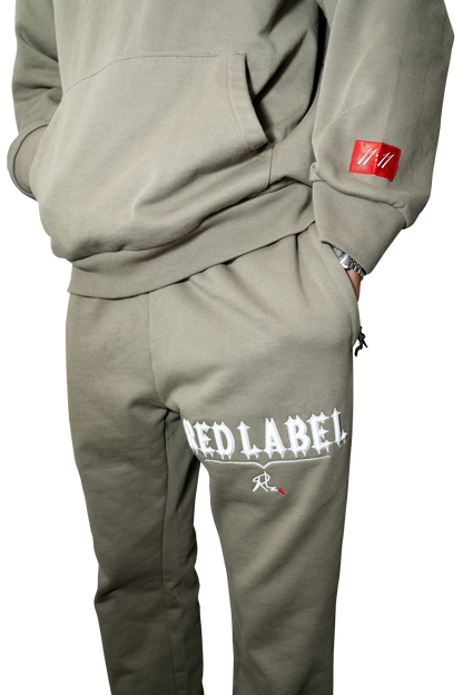 [ RED LABEL GARMENTS] GREEN GLOW IN THE DARK WING HEAVYWEIGHT HOODIE