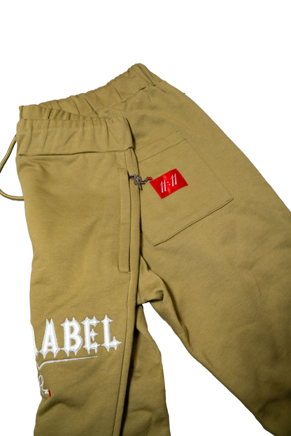 [ RED LABEL GARMENTS] GREEN GLOW IN THE DARK WING HEAVYWEIGHT PANTS